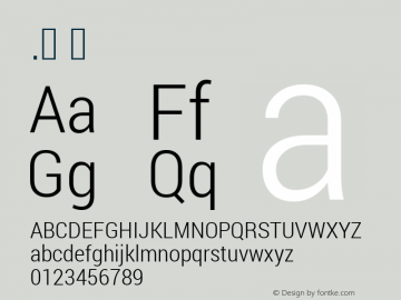 .  Version 1.100141; 2013 Font Sample