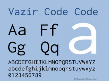 Vazir Code Code Version 1.0.3 Font Sample