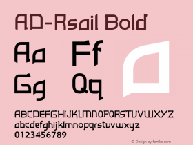 AD-Rsail Bold Version 1.00 January 21, 2017, initial release Font Sample