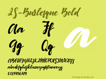 LS-Burlesque Bold Version 001.000 Font Sample