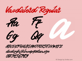 Vandalord Regular Unknown Font Sample