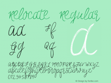 Relocate Regular Version 1.000;PS 001.001;hotconv 1.0.56 Font Sample