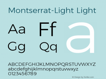 Montserrat-Light Light Version 006.000图片样张
