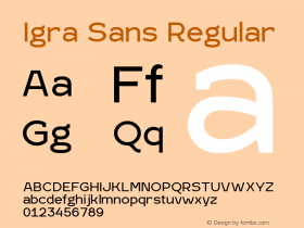 Igra Sans Regular Version 1.000; ttfautohint (v1.4.1)图片样张