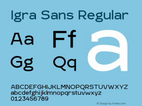 Igra Sans Regular Version 1.000; ttfautohint (v1.4.1)图片样张