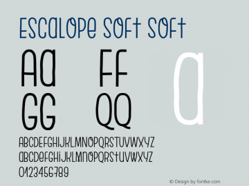 Escalope Soft Soft Version 1.000 Font Sample