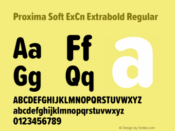 Proxima Soft ExCn Extrabold Regular Version 1.001图片样张