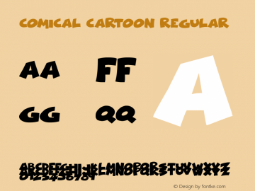 Comical Cartoon Regular Version 1.00 January 24, 2017, initial release Font Sample