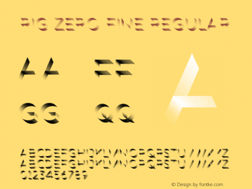Rig Zero Fine Regular Version 1.000;PS 001.000;hotconv 1.0.88;makeotf.lib2.5.64775 Font Sample