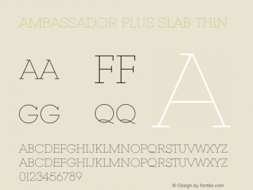 Ambassador Plus Slab Thin Version 1.001 2013图片样张