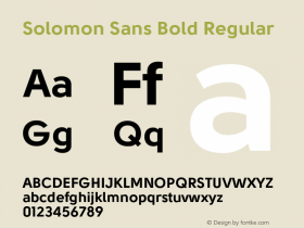 Solomon Sans Bold Regular Version 1.000;PS 001.000;hotconv 1.0.88;makeotf.lib2.5.64775图片样张