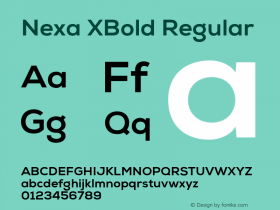 Nexa XBold Regular Version 1.000 Font Sample