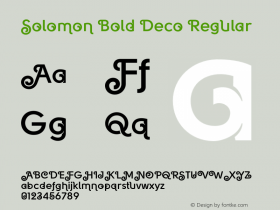 Solomon Bold Deco Regular Version 001.001 Font Sample
