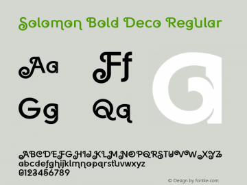 Solomon Bold Deco Regular Version 001.001图片样张