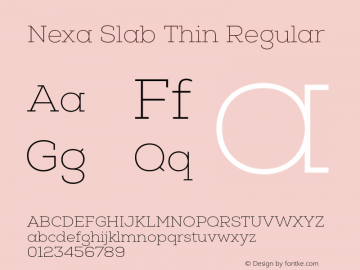Nexa Slab Thin Regular Version 001.001图片样张