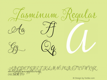 Jasminum Regular Version 1.20 December 17, 2016 Font Sample