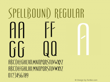 Spellbound Regular Altsys Fontographer 3.5  8/21/95 Font Sample