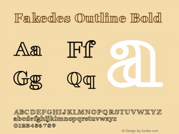 Fakedes Outline Bold Version 1.00x图片样张