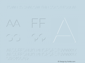 Town 30 Shadow Thin Solo Regular Version 1.000 Font Sample