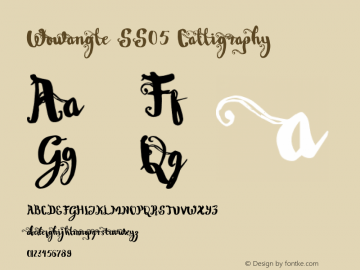 Wowangle SS05 Calligraphy 1.000 Font Sample