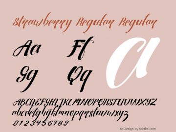 Strawberry Regular Regular Version 1.000 Font Sample