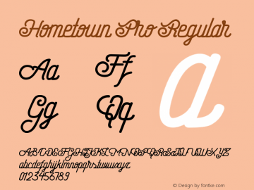 Hometown Pro Regular Version 1.000;PS 001.001;hotconv 1.0.56图片样张