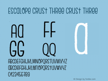 Escalope Crust Three Crust Three Version 1.000 Font Sample