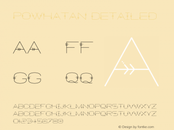 Powhatan Detailed Version 1.004;Fontself Maker 1.0.8图片样张