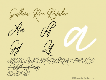 Gullami Rice Regular Version 2.000 Font Sample