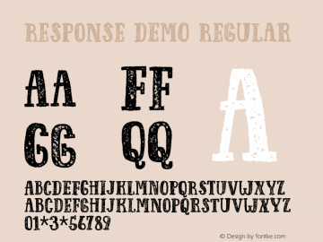 Response DEMO Regular Version 1.000 Font Sample