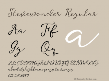 Stevewonder Regular Version 1.000 Font Sample