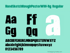 HandSketchRoughPosterW00-Rg Regular Version 2.00 Font Sample