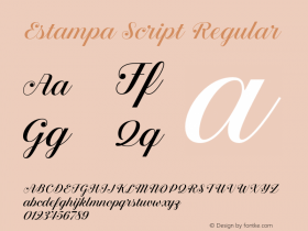 Estampa Script Regular Version 1.000;PS 001.000;hotconv 1.0.88;makeotf.lib2.5.64775 Font Sample