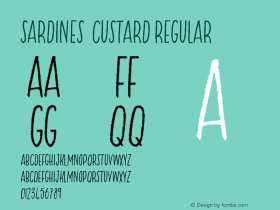 Sardines  Custard Regular Version 1.002;Fontself Maker 1.0.8图片样张