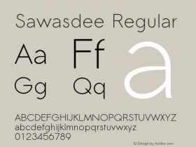 Sawasdee Regular Version 001.004: 2009-07-22图片样张