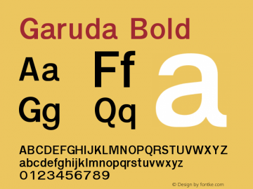 Garuda Bold Version 2.62: 2010-07-29图片样张