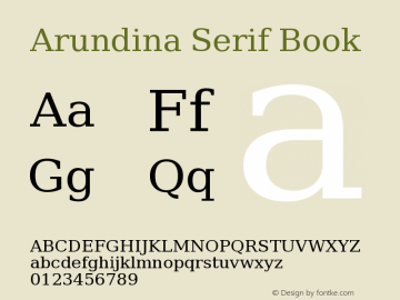 Arundina Serif Book Version 2.2图片样张