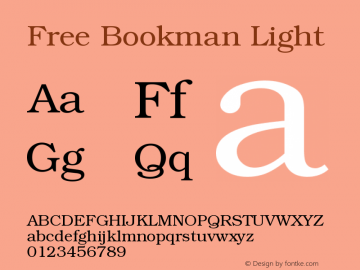 Free Bookman Light Version 1.06图片样张