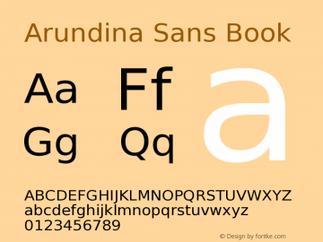 Arundina Sans Book Version 1.20图片样张