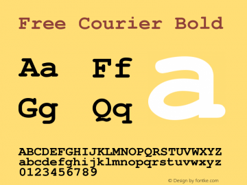 Free Courier Bold Version 1.06图片样张