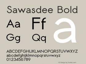 Sawasdee Bold Version 001.004: 2009-07-22图片样张