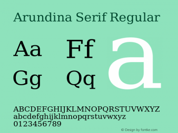 Arundina Serif Regular Version 2.2图片样张