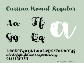 Cartina Nomal Regular Version 1.000 Font Sample