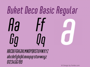 Buket Deco Basic Regular Version 1.0 Font Sample