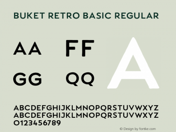 Buket Retro Basic Regular Version 1.000 Font Sample