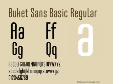 Buket Sans Basic Regular Version 1.0 Font Sample