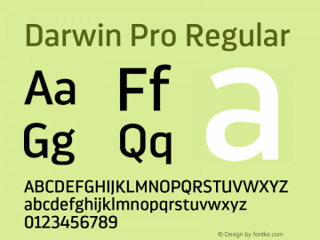 Darwin Pro Regular Version 1.000;PS 001.000;hotconv 1.0.88;makeotf.lib2.5.64775图片样张