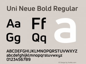 Uni Neue Bold Regular Version 1.0图片样张