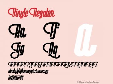 Vinyle Regular 1.000 Font Sample