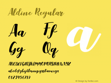 Aldine Regular Version 1.000 Font Sample